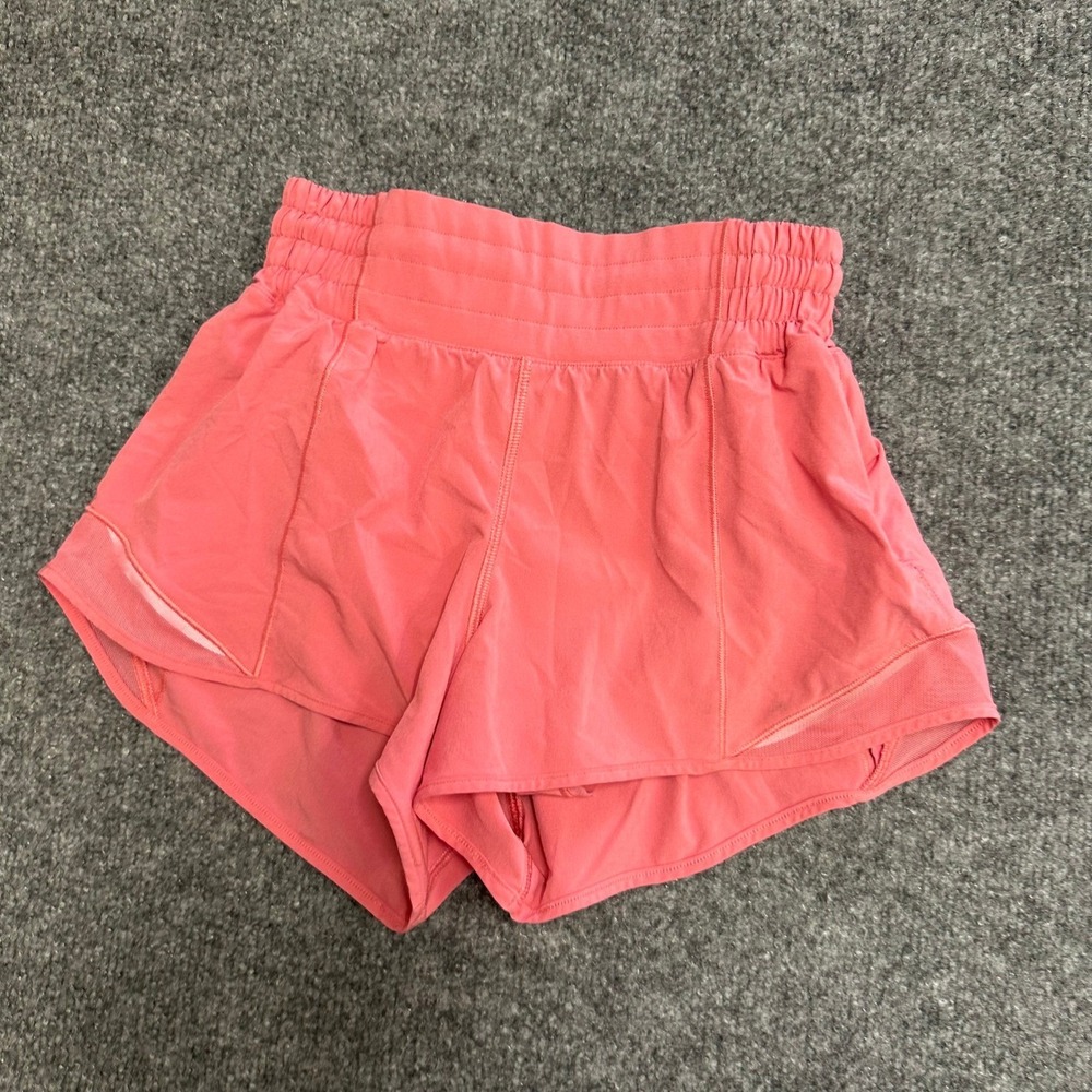 Lululemon Shorts Womens Size 2 Pink Hotty Hot High Rise Athletic Running Mesh